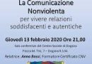 Serata pubblica gratuita “La Comunicazione non violenta, per vivere relazioni soddisfacenti e autentiche”