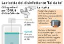 Coronavirus, la ricetta del disinfettante fai da te sul sito Oms