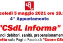 Domani quarto appuntamento di “CSdL Informa”