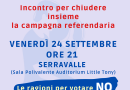 Una serata per approfondire le ragioni del ‘NO’