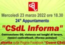 Convenzione OIL sulla violenza nei luoghi di lavoro, contratti, riforma pensioni, domani su “CSdL Informa”