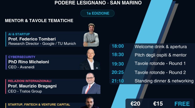 San Marino punta sui suoi talenti: nasce un evento dedicato a innovazione, startup e networking