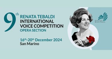 Renata Tebaldi International Voice Competition: iscrizioni record per la nona edizione