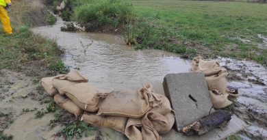 I Volontari della Protezione Civile impegnati durante l’Allerta Arancione della Vigilia di Natale