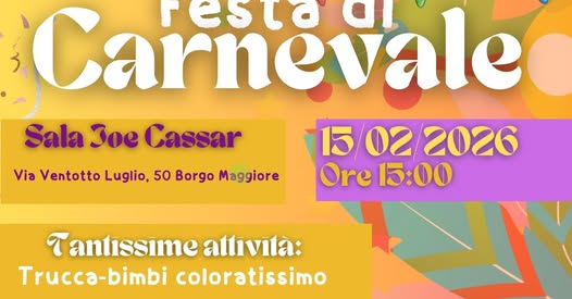 Festa di carnevale a Borgo con i Volontari Civici nei Castelli