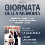 L’invito della Giunta di Domagnano per la Giornata della Memoria