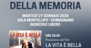 L’invito della Giunta di Domagnano per la Giornata della Memoria