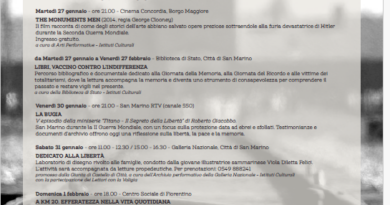 Tutto il programma delle iniziative collegate alla Giornata della Memoria
