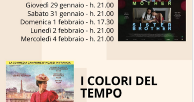 Programmazione del cinema Concordia fino al4 febbraio