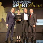San Marino Sport Awards, Jasmine Verbena Atleta del 2025 con Alessandra Perilli, Gian Marco Berti, Doriano Bindi ed Elia Stacchini