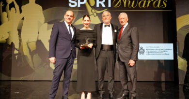 San Marino Sport Awards, Jasmine Verbena Atleta del 2025 con Alessandra Perilli, Gian Marco Berti, Doriano Bindi ed Elia Stacchini