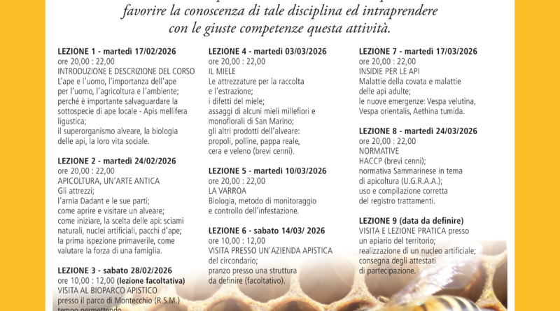 Un corso di formazione per chi desidera avvicinarsi al mondo delle api