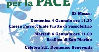 Giornata Mondiale della Pace: due le celebrazioni nella Diocesi San Marino-Montefeltro