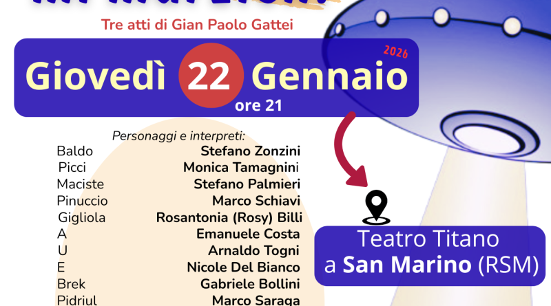 A grande richiesta la replica della commedia “Chi cui cred mi marzien?” al teatro Titano, giovedì 22