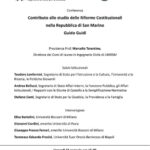 Contributo allo studio delle Riforme Costituzionali nella Repubblica di San Marino