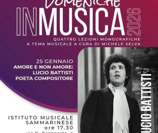 “Amore e non amore. Lucio Battisti poeta compositore” alla prima domenica in musica di IMS