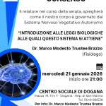 Il Dottor Fisiologo Marco Modesto Trustee Brazzo al Centro Sociale di Dogana