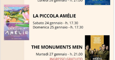 Programmazione al cinema Concordia fino al 28 gennaio