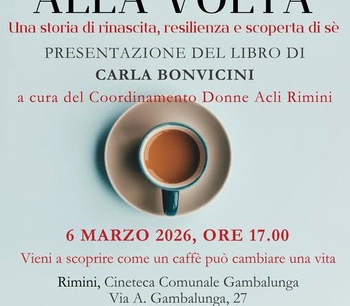 Gambalunga. Presentazione del libro “Un caffè alla volta” di Carla Bonvicini. A cura del Coordinamento Donne ACLI di Rimini