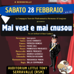 San Marino. All’Auditorium Little Tony, la commedia brillante “Mai vest e mai cnusou”