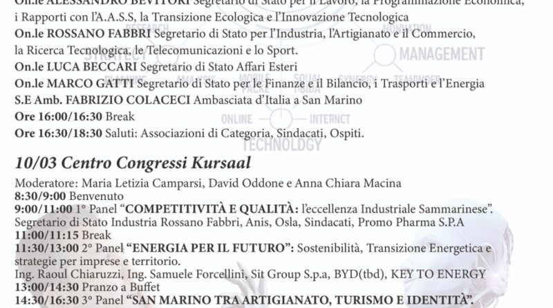 San Marino disegna il domani: al via gli Stati Generali dell’Economia