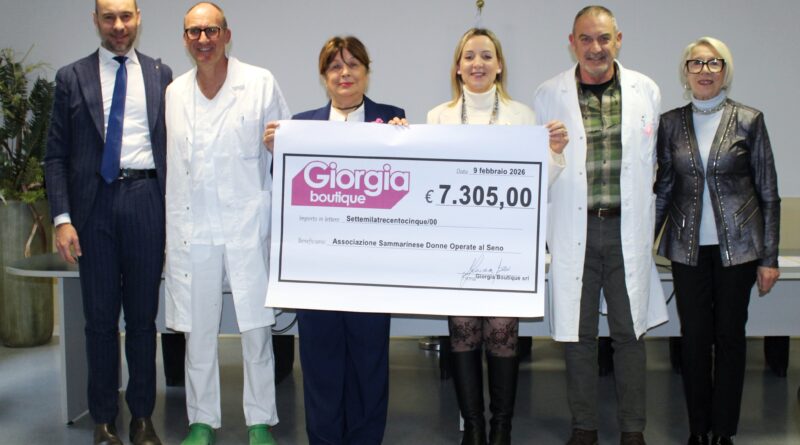 ISS. Consegnato da Giorgia Boutique all’ASDOS il ricavato per la raccolta durante l’Ottobre Rosa