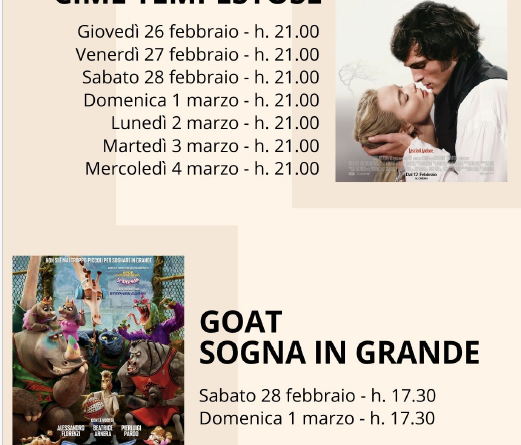 Programmazione San Marino Cinema dal 26 febbraio al 4 marzo 2026