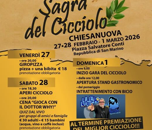 San Marino. Sagra del cicciolo a Chiesanuova per il prossimo weekend