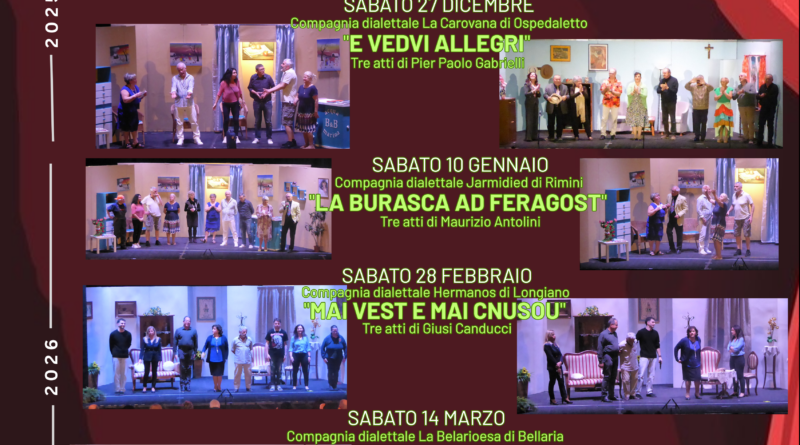 San Marino. Conclusa con un buon riscontro la rassegna di commedie dialettali 2025/26 a Serravalle