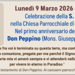 San Marino. Primo anniversario della morte di Don Peppino