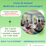 San Marino. “Yoga per il benessere”.  Al via un ciclo di lezioni dedicate ai pazienti oncologici