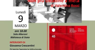 San Marino. Alla Biblioteca di Stato la presentazione del libro: “Non più cittadine a metà. Le sammarinesi e il riconoscimento del diritto di voto”