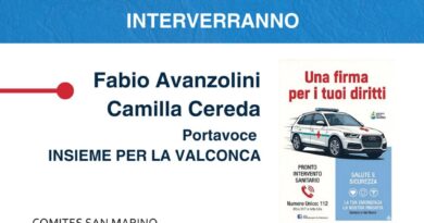 Comites San Marino. Evento-incontro con il gruppo Insieme per la Valconca il prossimo 24 marzo