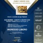 Il Premio Internazionale Alberto Sordi Family Award arriva nella Repubblica di San Marino