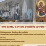 San Marino. Terra Santa, è ancora possibile sperare? Dialogo con Andrea Avveduto nella sala Montelupo a Domagnano