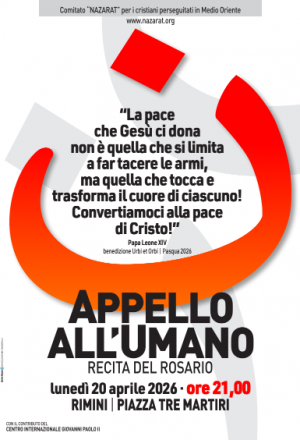 Rimini. Comitato Nazarat: recita del Rosario per la pace