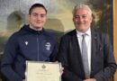 San Marino. Il Segretario allo Sport Rossano Fabbri premia con targa commemorativa Alessandro Giovagnoli, campione italiano junior di Taekwondo