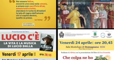 San Marino. Parte la Rassegna ALLA RICERCA DELLA FELICITÀ, tre appuntamenti nel mese di aprile
