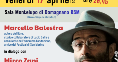 San Marino. Marcello Balestra racconta Lucio Dalla, sala Montelupo, Domagnano, venerdì 17