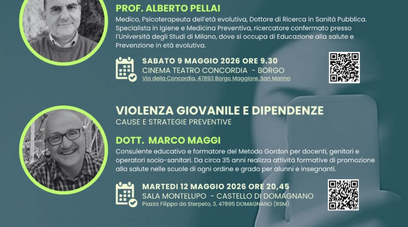 San Marino. Salute Attiva promuove una conferenza su “Adolescenza inquieta”