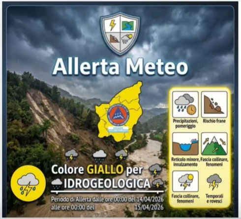 Unione Volontariato Protezione Civile RSM. 𝐂𝐨𝐝𝐢𝐜𝐞 𝐆𝐈𝐀𝐋𝐋𝐎 𝐩𝐞𝐫 𝐂𝐑𝐈𝐓𝐈𝐂𝐈𝐓𝐀’ 𝐈𝐃𝐑𝐎𝐆𝐄𝐎𝐋𝐎𝐆𝐈𝐂𝐀