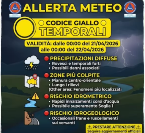 San Marino. Unione Volontari Protezione Civile: 𝐂𝐨𝐝𝐢𝐜𝐞 𝐂𝐨𝐥𝐨𝐫𝐞 𝐆𝐈𝐀𝐋𝐋𝐎 𝐩𝐞𝐫 𝐓𝐄𝐌𝐏𝐎𝐑𝐀𝐋𝐈