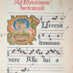 La Biblioteca Gambalunga augura buona Pasqua con le pagine di antico libro dei Padri Riformati di Verucchio