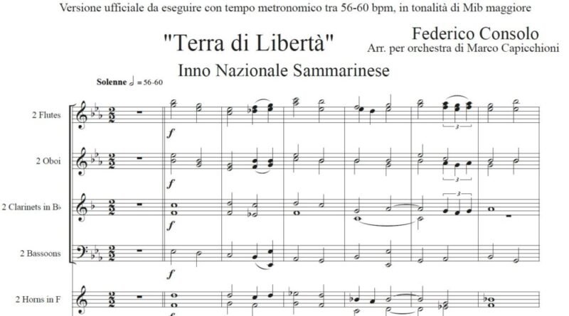 San Marino. La storia e i fatti dietro al PDL per disciplinare l’Inno ufficiale della Repubblica, che diventa istituzionale, come la bandiera e lo stemma. Quindi, simbolo di Stato