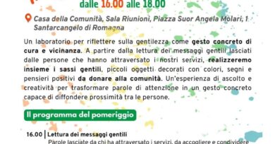 Santarcangelo. Un laboratorio per imparare la gentilezza