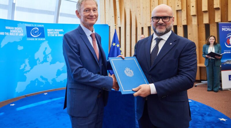 Il Segretario Canti sottoscrive a Strasburgo il Protocollo di modifica della Convenzione del Consiglio d’Europa sulla prevenzione del terrorismo
