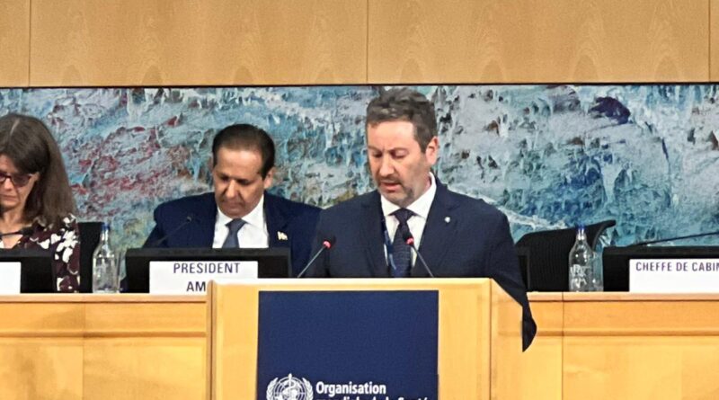 La salute globale è una responsabilità collettiva: la voce di San Marino all’Assemblea Mondiale della Sanità