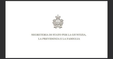 San Marino. Il cordoglio della Segreteria Giustizia per Lamberto Emiliani