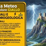 San Marino. Protezione Civile. Allerta Meteo. Codice Colore Giallo per Temporali