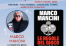 San Marino. Marco Mancini nuovo ospite alla rassegna letteraria Mementi (Giochi del Titano)